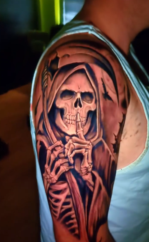 Custom black and grey tattoo design - Eternal Tattoo Company Redmond